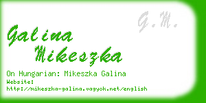 galina mikeszka business card